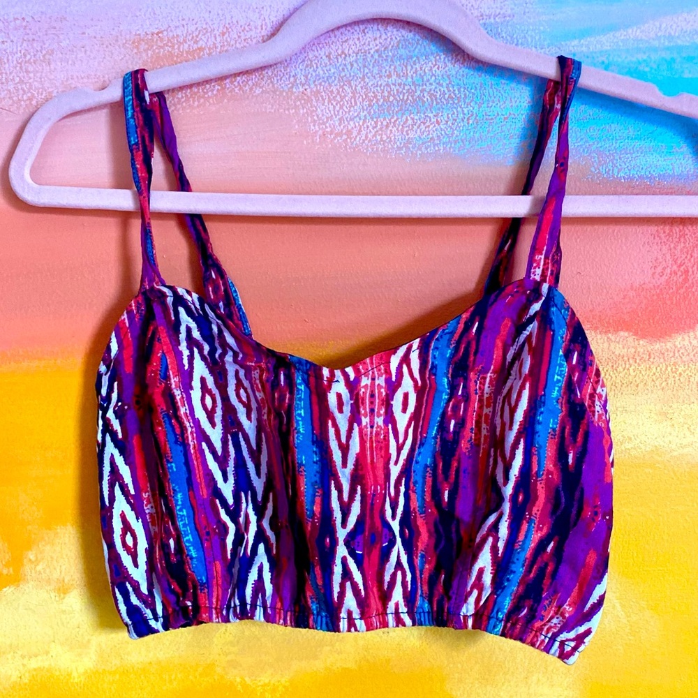 Multi colored crop top